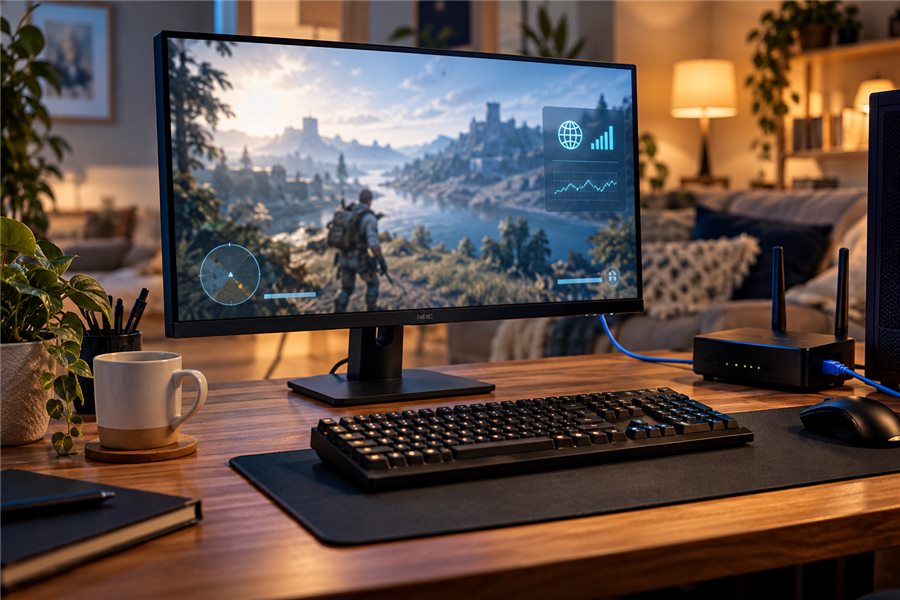 Windows电脑游戏网络场景配图